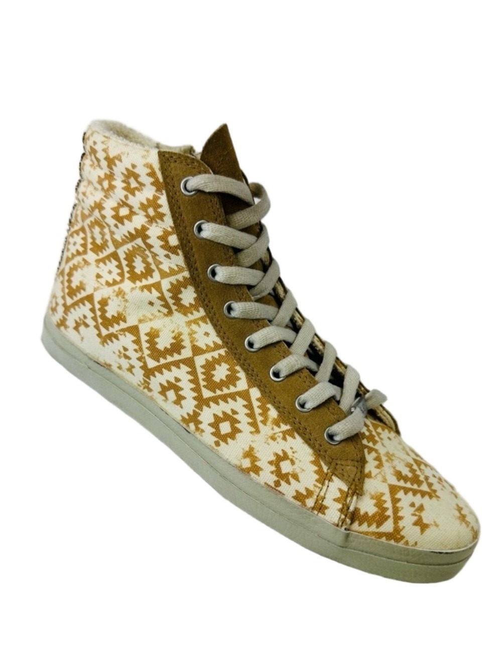 Kim & Zozi Gipster Geo print hi top canvas hippie bling sneakers Size 9